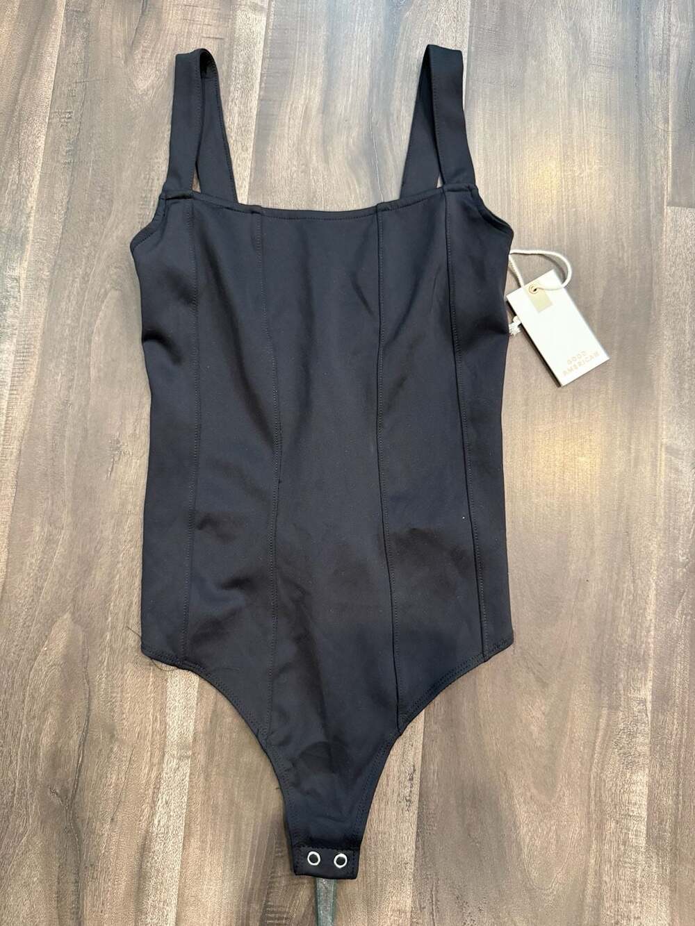 Good American Black Corset Bodysuit Size 1 Small